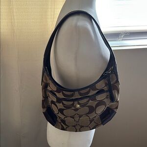 Coach Y2K Brown Patterned Shoulder Bag